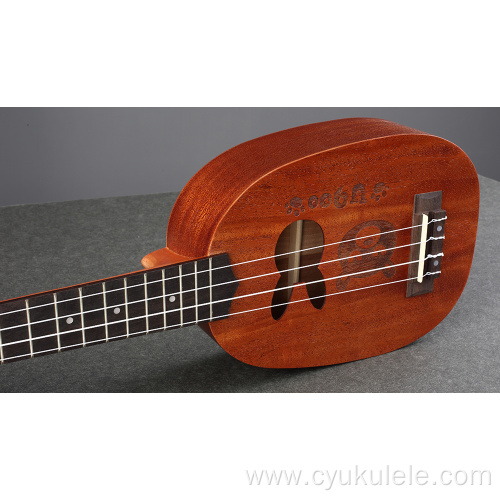 Mahogany lettering carved ukulele